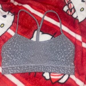 Lululemon Flow Y Nulu Cheetah print Grey Sports Bra